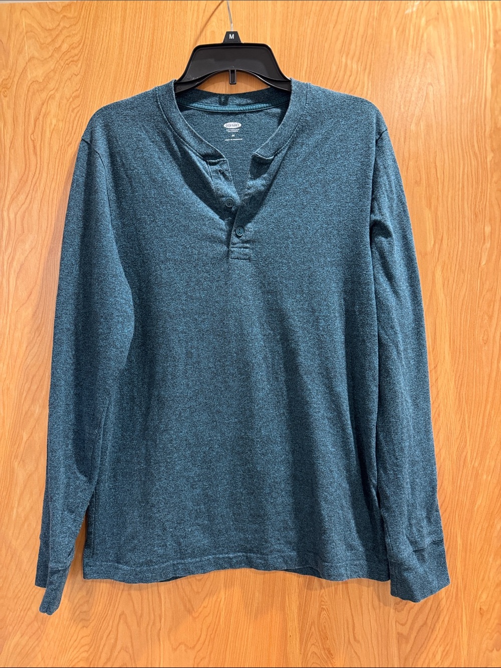 Old Navy Men's Long-Sleeve Henley — Teal Blue